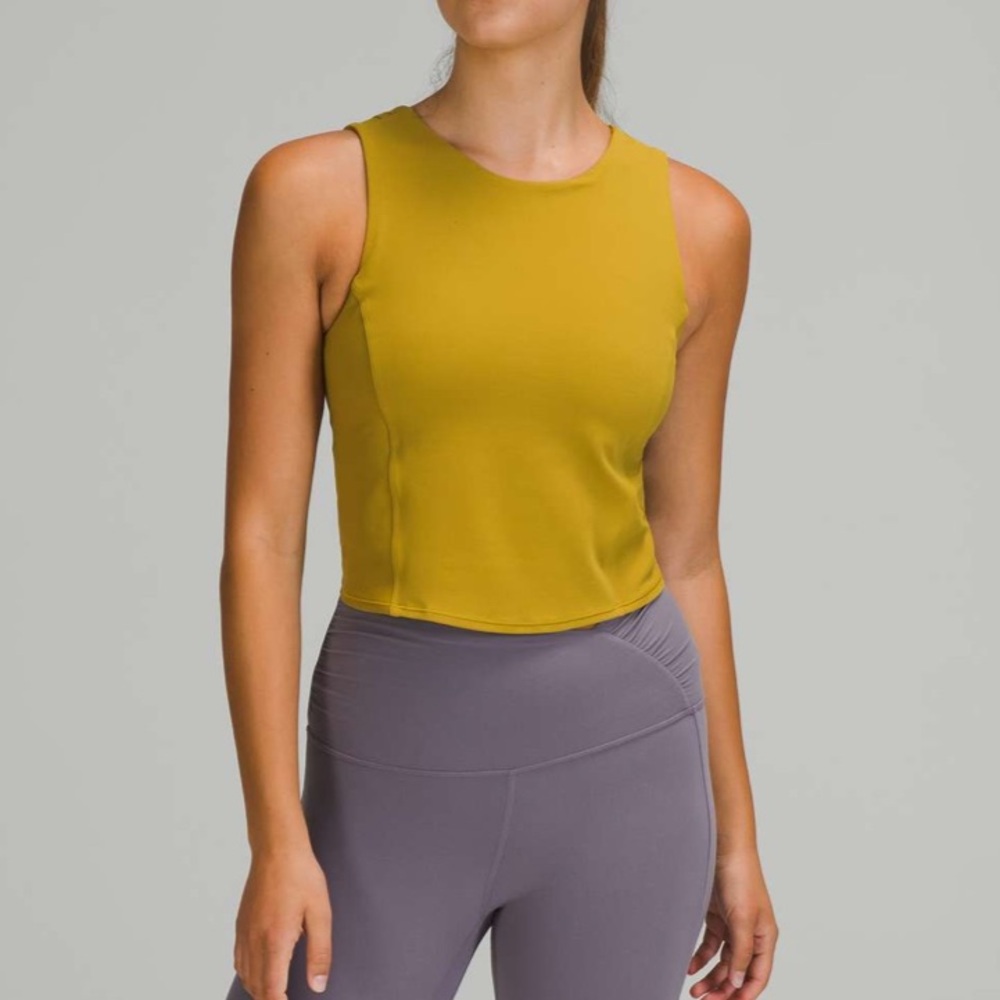 Lululemon Athletica Nulu Twist-Back Yoga Tank Top Auric Gold